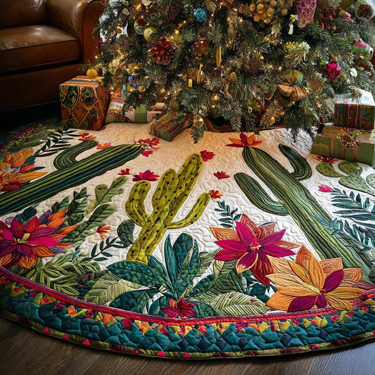Desert Bloom Christmas Quilted Tree Skirt NCU0NNT2333
