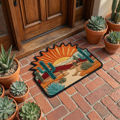 Desert Bloom Custom Shape Doormat NCU0DV2078