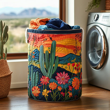 Desert Bloom Quilted Laundry Basket NCU0DV679