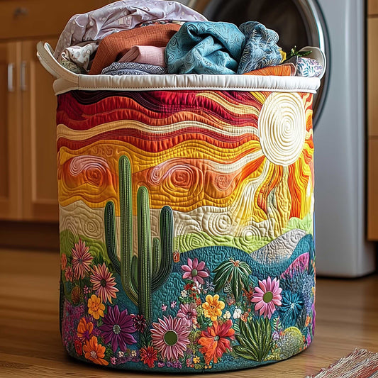 Desert Bloom Quilted Laundry Basket NCU0HTT014