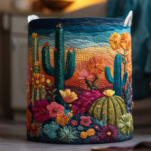 Desert Bloom Quilted Laundry Basket NCU0NNT1993
