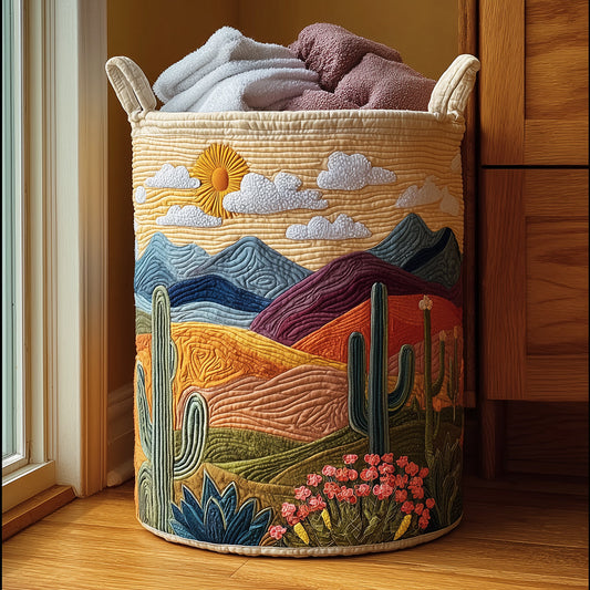 Desert Bloom Quilted Laundry Basket NCU0TH2973