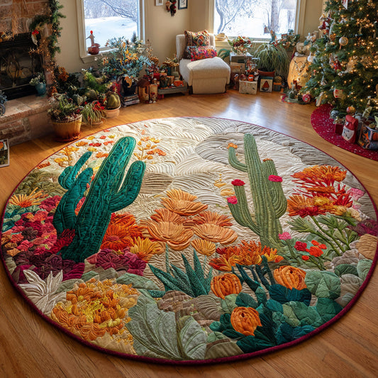 Desert Bloom Quilted Round Mat NCU0DV1360