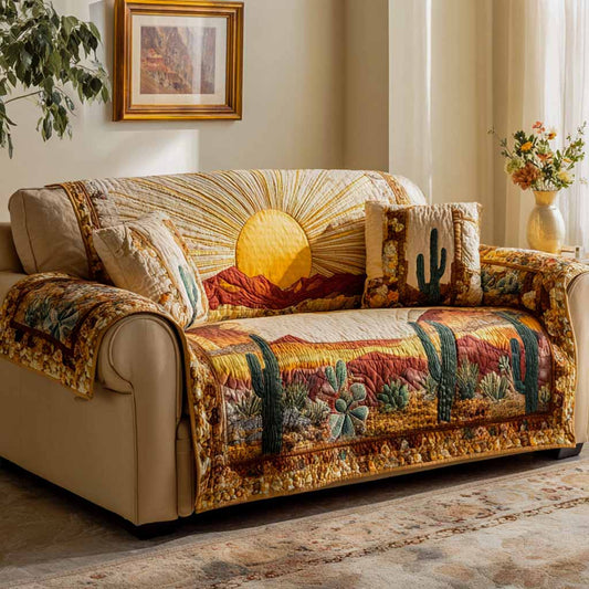 Desert Bloom Quilted Sofa Cover NCU0NXD1509