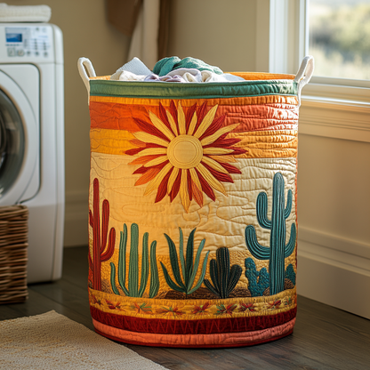 Desert Cactus Quilted Laundry Basket NCU0DDK1009