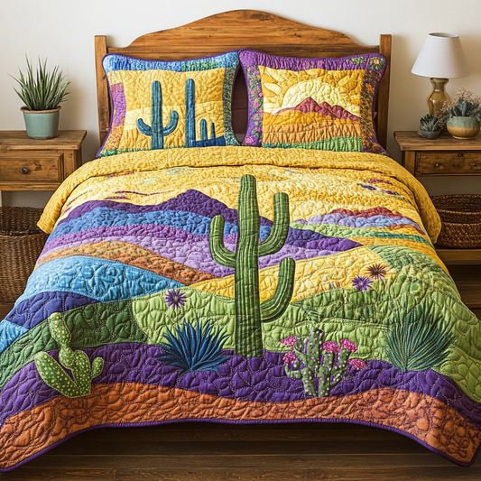 Desert Dreamscape 3-Piece Quilted Bedding Set NCU0PVL002