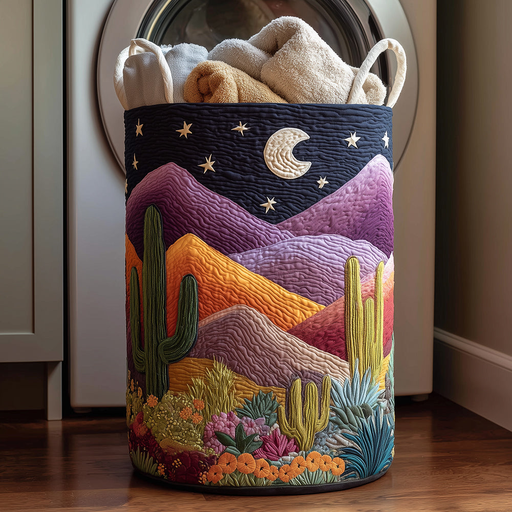 Desert Dreamscape Quilted Laundry Basket NCU0TH2971