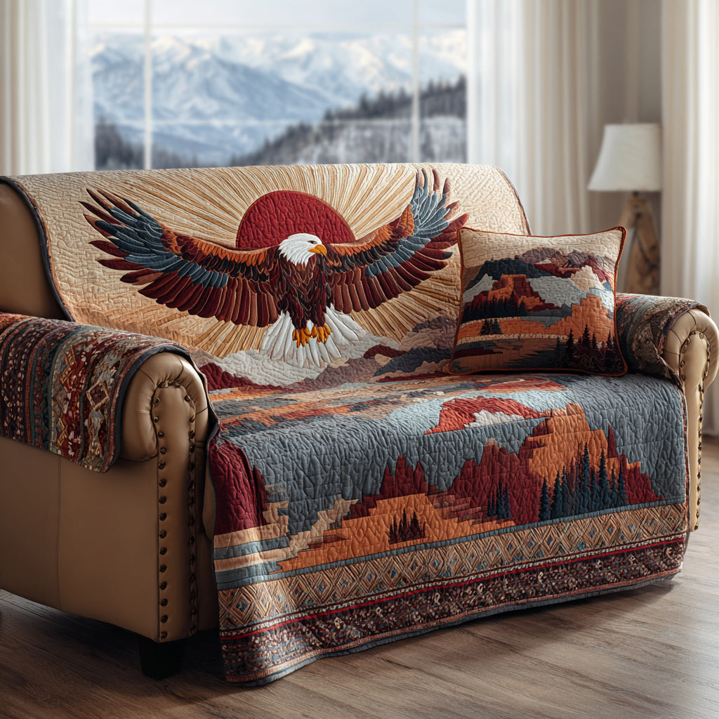 Desert Eagle Quilted Sofa Cover NCU0HNH649