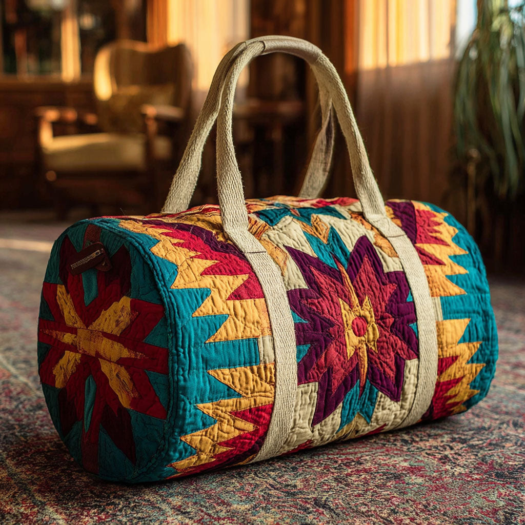 Desert Geometry Quilted Duffle Bag NCU0NTD1429