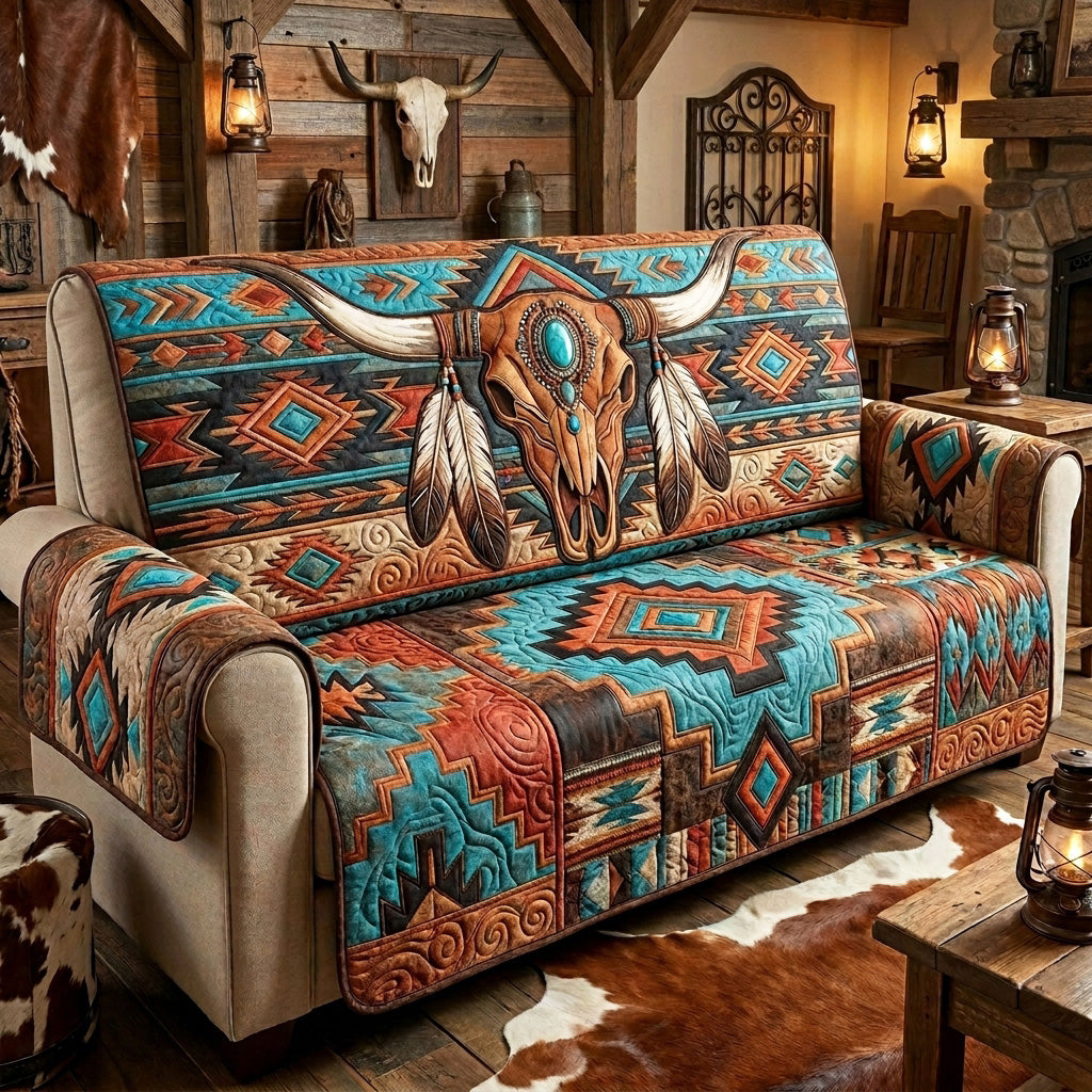 Desert Legacy Quilted Sofa Cover NCU0NTV1121