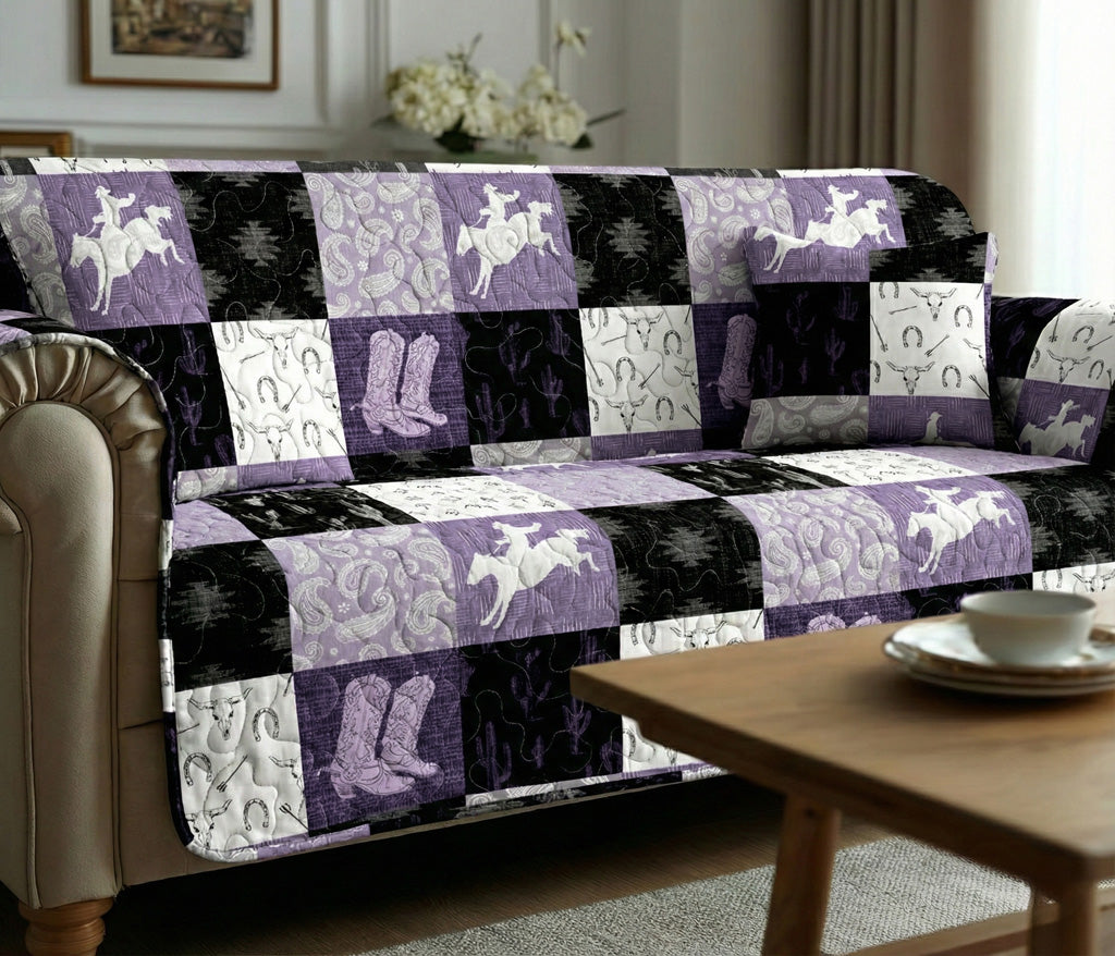 Desert Lilac Quilted Sofa Cover NCU0LDH527