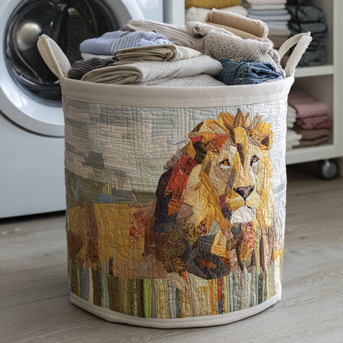 Desert Lion King Quilted Laundry Basket NCU0HNH087