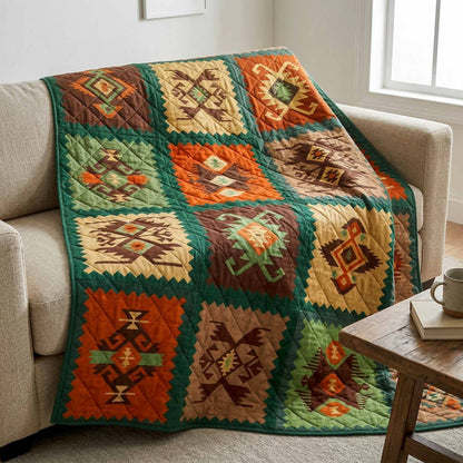 Desert Mosaic Quilted Blanket NCU0NXD1754