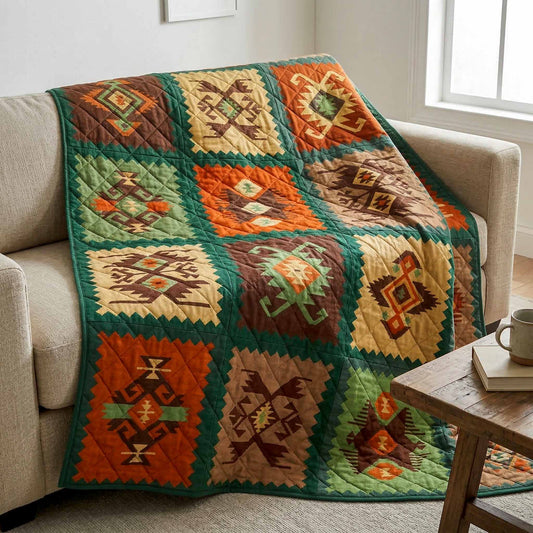 Desert Mosaic Quilted Blanket NCU0NXD1754