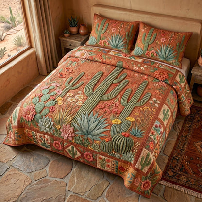 Desert Patch 3-Piece Quilted Bedding Set NCU0NTD1987