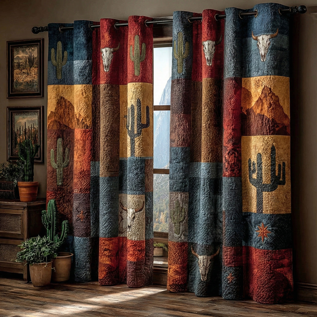 Desert Patchwork Quilted Curtains NCU0LDH299