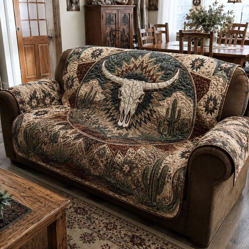 Desert Skull Dreams Quilted Sofa Cover NCU0PTT3414