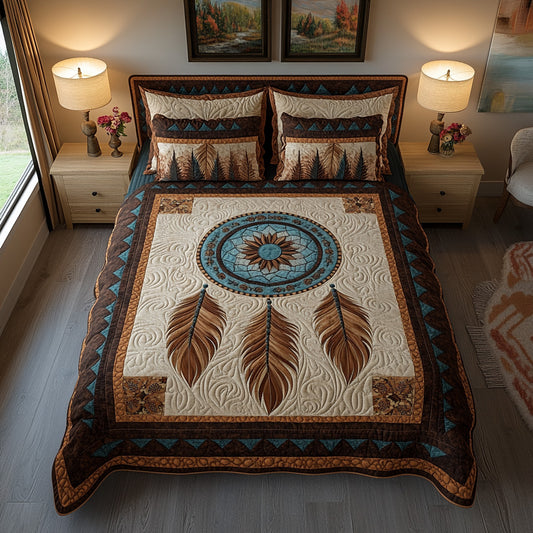Desert Spirit Mandala 3-Piece Quilted Bedding Set NCU0LDH863