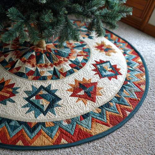 Desert Starburst Christmas Quilted Tree Skirt NCU0NTV472