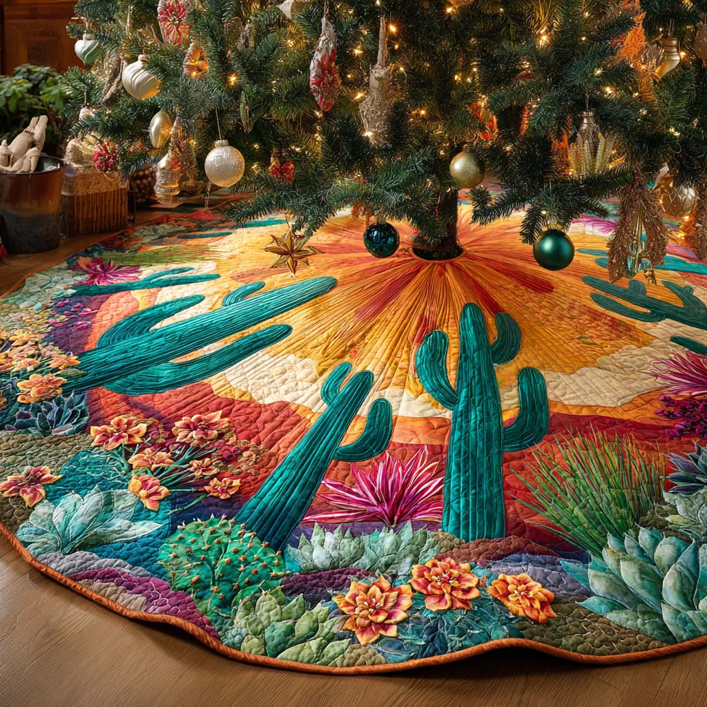 Desert Sun Halo Quilted Tree Skirt NCU0NXD1107