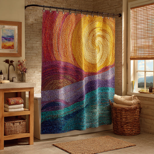 Desert Sunrise Glow Shower Curtain NCU0LDH852