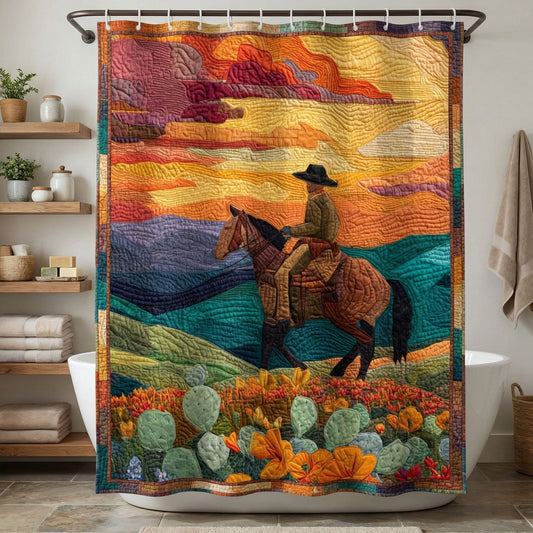 Desert Sunset Ride Shower Curtain NCU0NNT3017