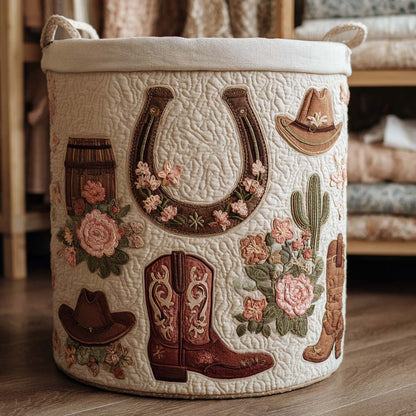 Cowboy Quilted Laundry Basket NCU0QN082
