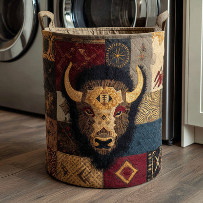 Desert Tribal Buffalo Quilted Laundry Basket NCU0HNH523
