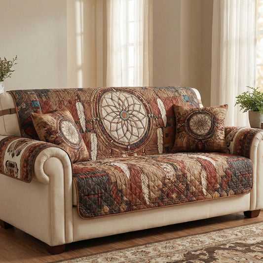 Desert Weave Quilted Sofa Cover NCU0NXD1456