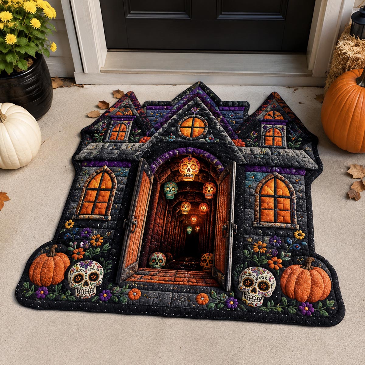 Dia de Los Manor Custom Shape Doormat NCU0DV2316