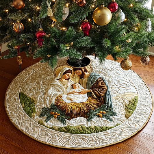 Divine Blessing Christmas Quilted Tree Skirt NCU0HTT115