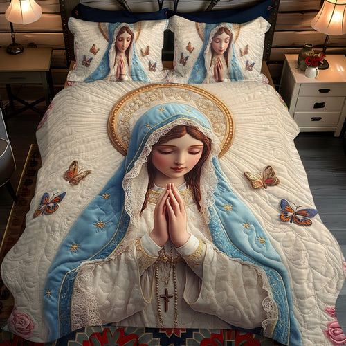 Divine Grace 3-Piece Quilted Bedding Set NCU0NT1778