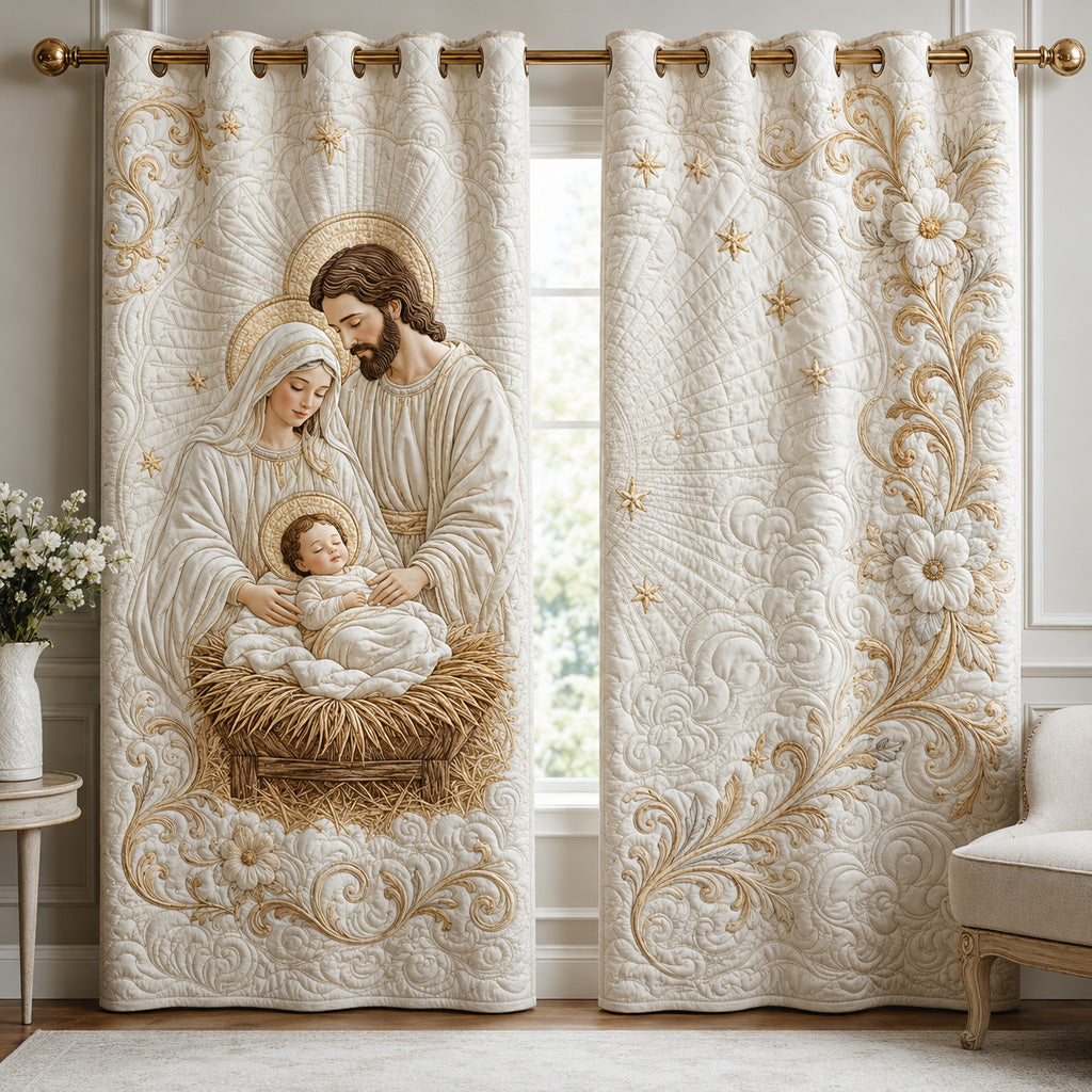 Divine Grace Elegance Quilted Curtains NCU0HNH1210