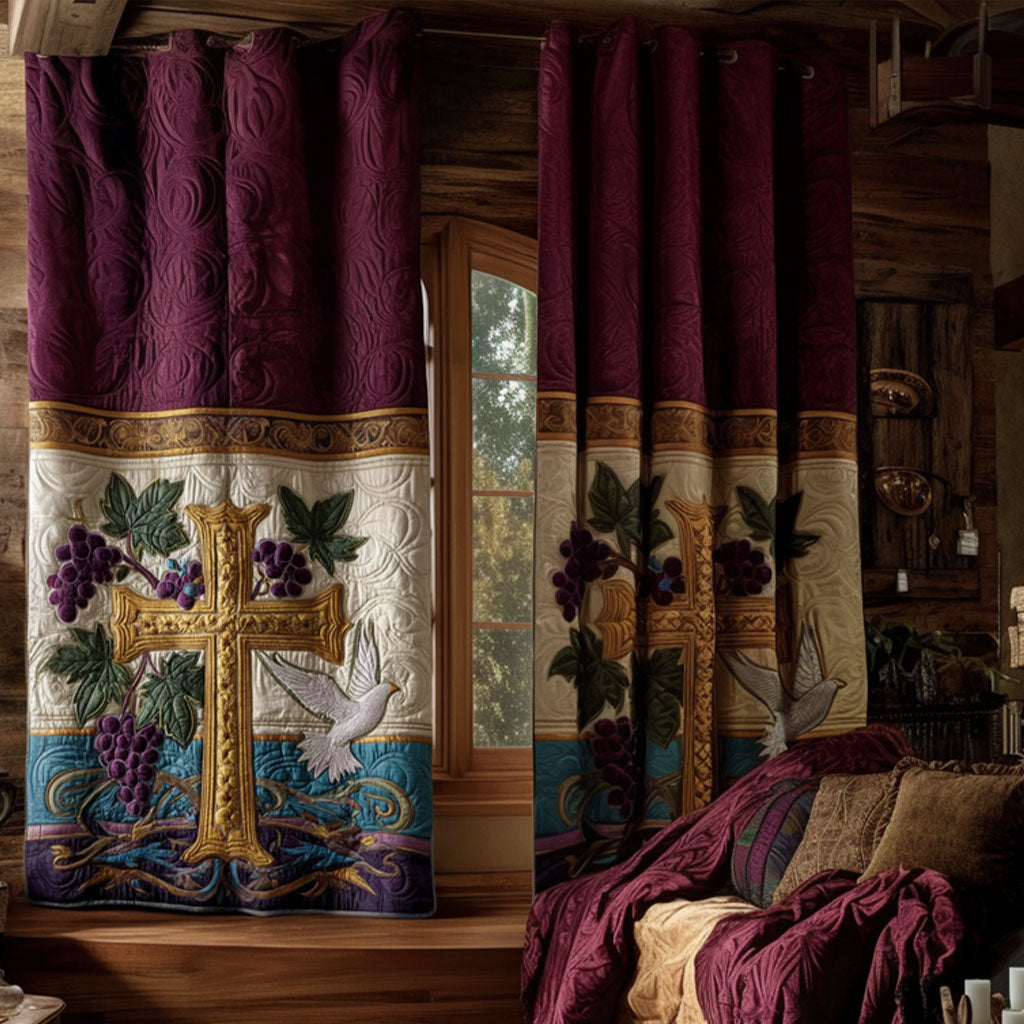 Divine Grapes Quilted Curtains NCU0PTT2450