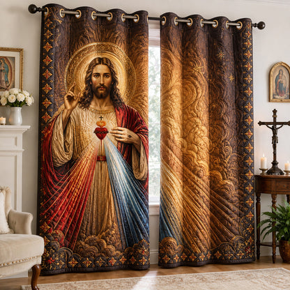 Divine Mercy Light Quilted Curtains NCU0HNH1226