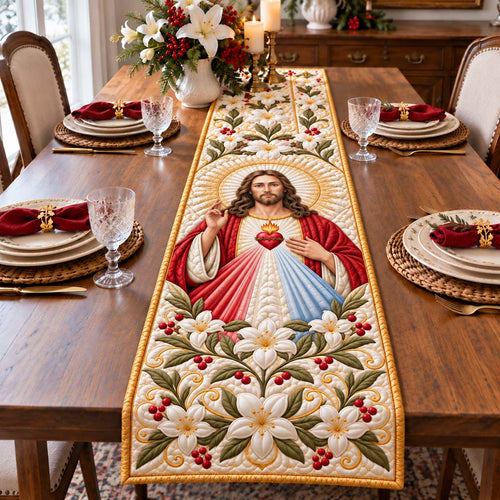 Divine Mercy Quilted Table Runner NCU0HNH1322