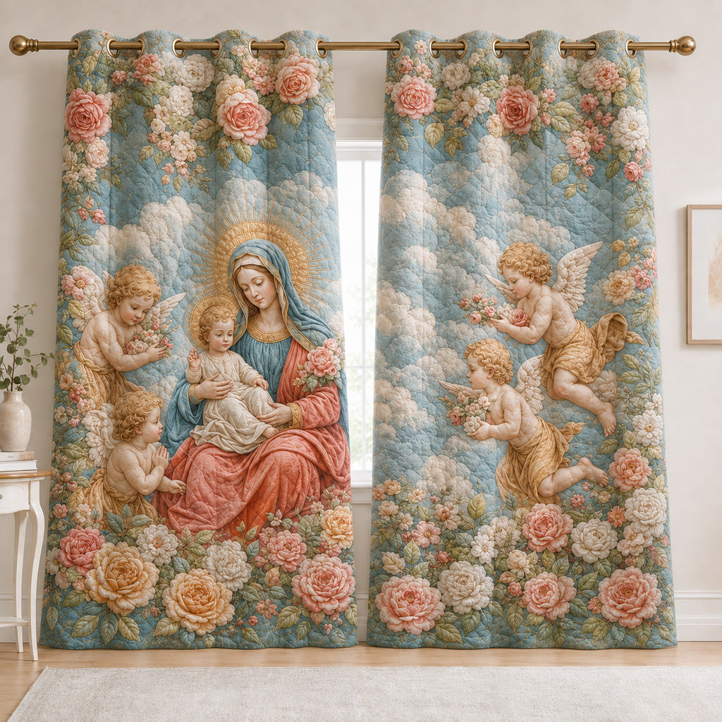 Divine Mother Affection Quilted Curtains NCU0HNH1218