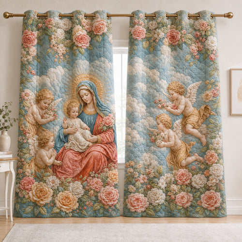 Divine Mother Affection Quilted Curtains NCU0HNH1218