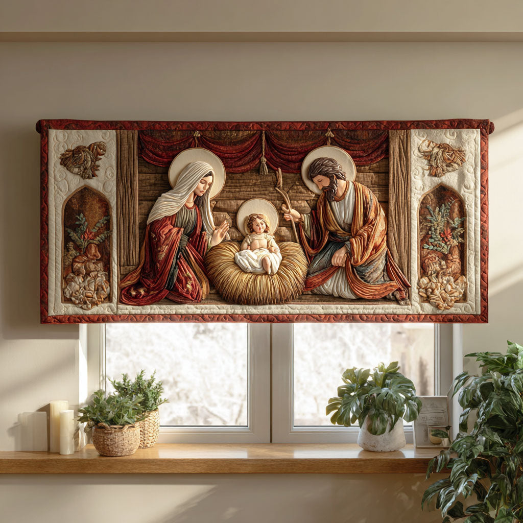 Divine Nativity Quilted Valance NCU0NTV457 – Quiltnest