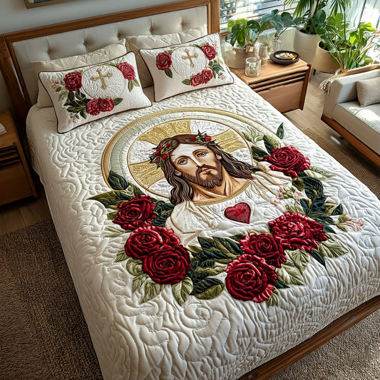 Divine Path 3-Piece Quilted Bedding Set NCU0HNH400