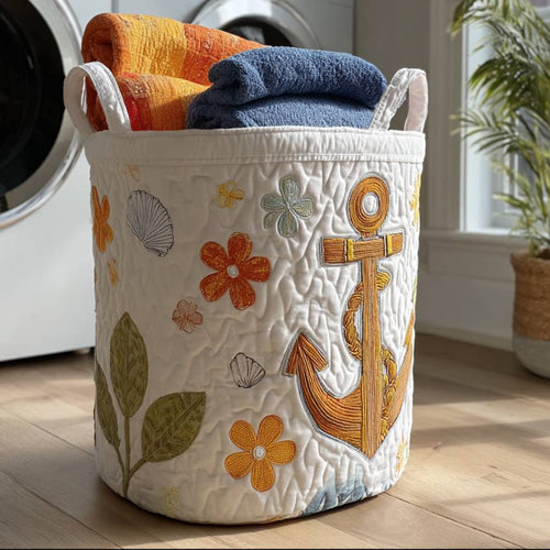 Dockside Dreams Quilted Laundry Basket NCU0PTT858