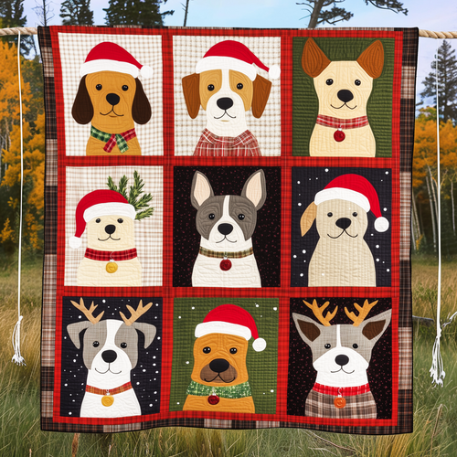 Dog Holiday Delight Quilted Blanket NCU0VL645