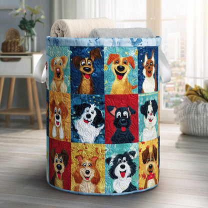 Dog Squad Quilted Laundry Basket NCU0NNL045