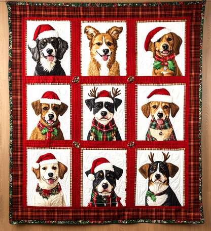 Dog Winter Dreams Quilted Blanket NCU0VL647