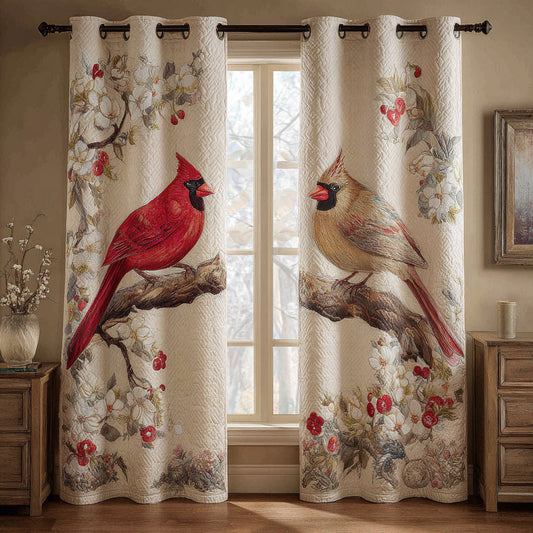 Dogwood Cardinal Quilted Curtains NCU0HNH575