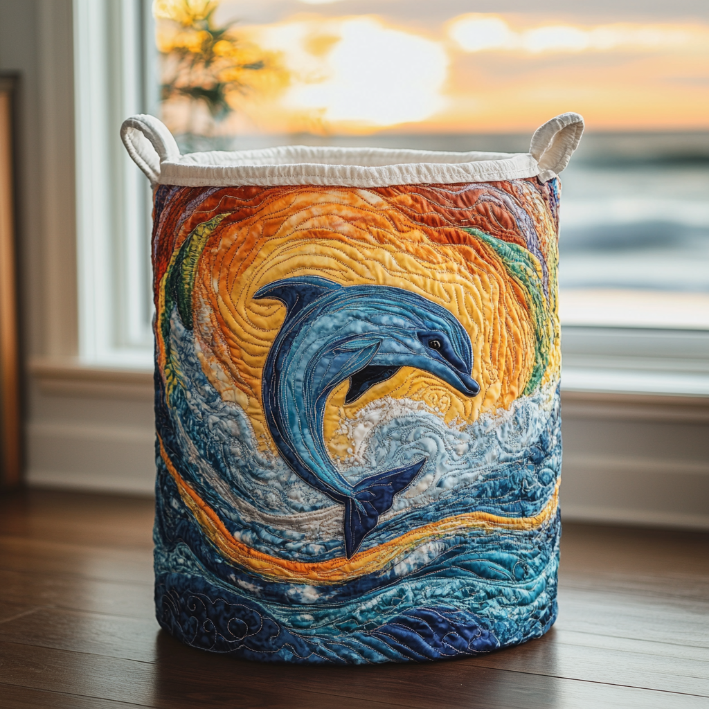 Dolphin Horizon Quilted Laundry Basket NCU0DDK858