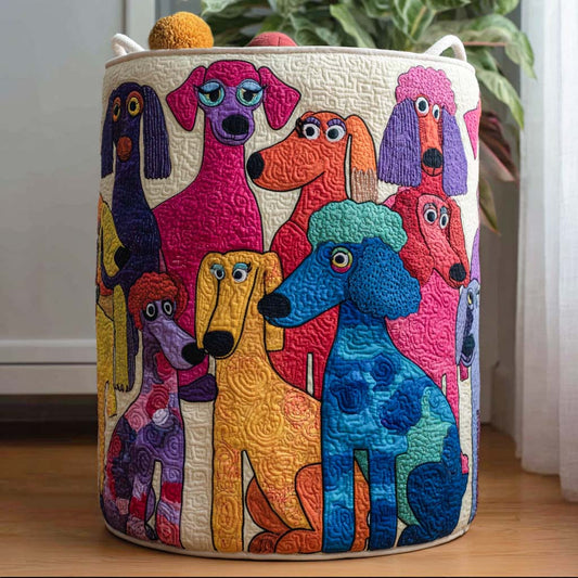 Doodle Paws Quilted Laundry Basket NCU0PTT1464
