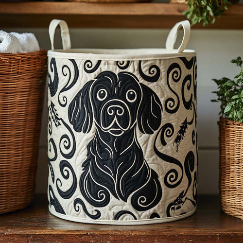 Doodle Spaniel Quilted Laundry Basket NCU0NXD140