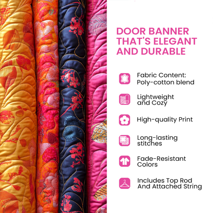 Brave Blooms Quilted Door Banner NCU0NNT2516