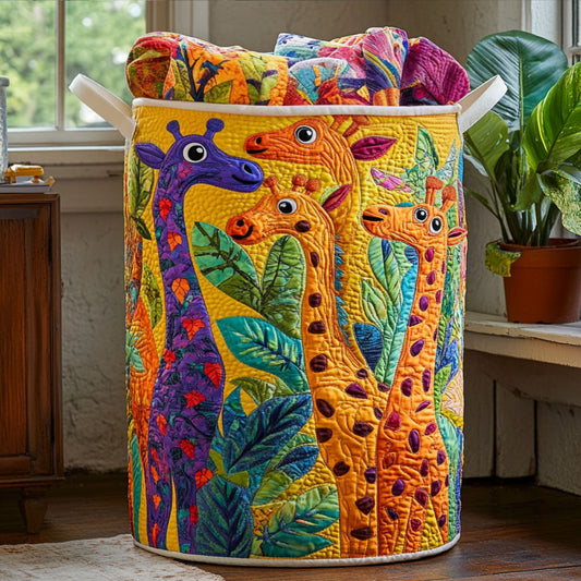 Dot Dot Giraffe Quilted Laundry Basket NCU0PTT979